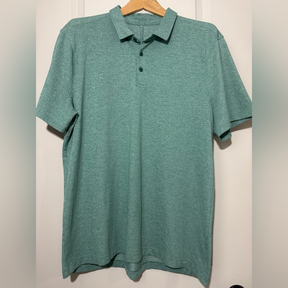 Lululemon Men’s Evolution Green Polo Shirt Short Sleeve Size XL